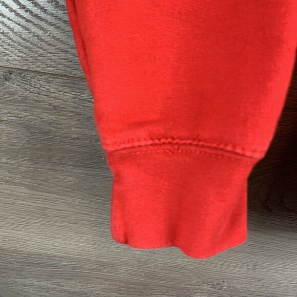 Fashion Nova Red Pullover Hoodie No Drawstring Kangaroo Pocket Unisex 19x23" Cot - Picture 4 of 6